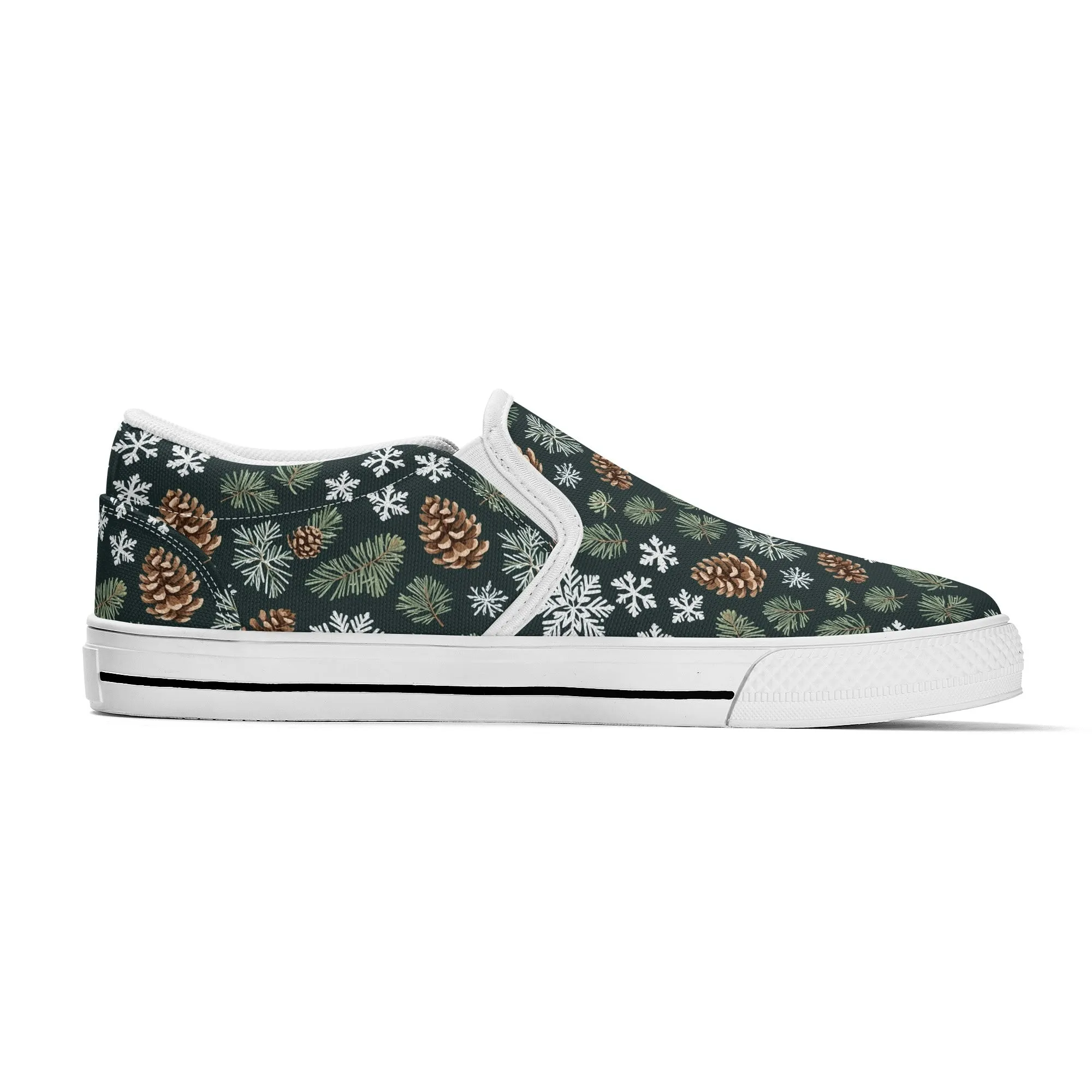 Mens Snowflake Pine Rubber Slip On Shoes