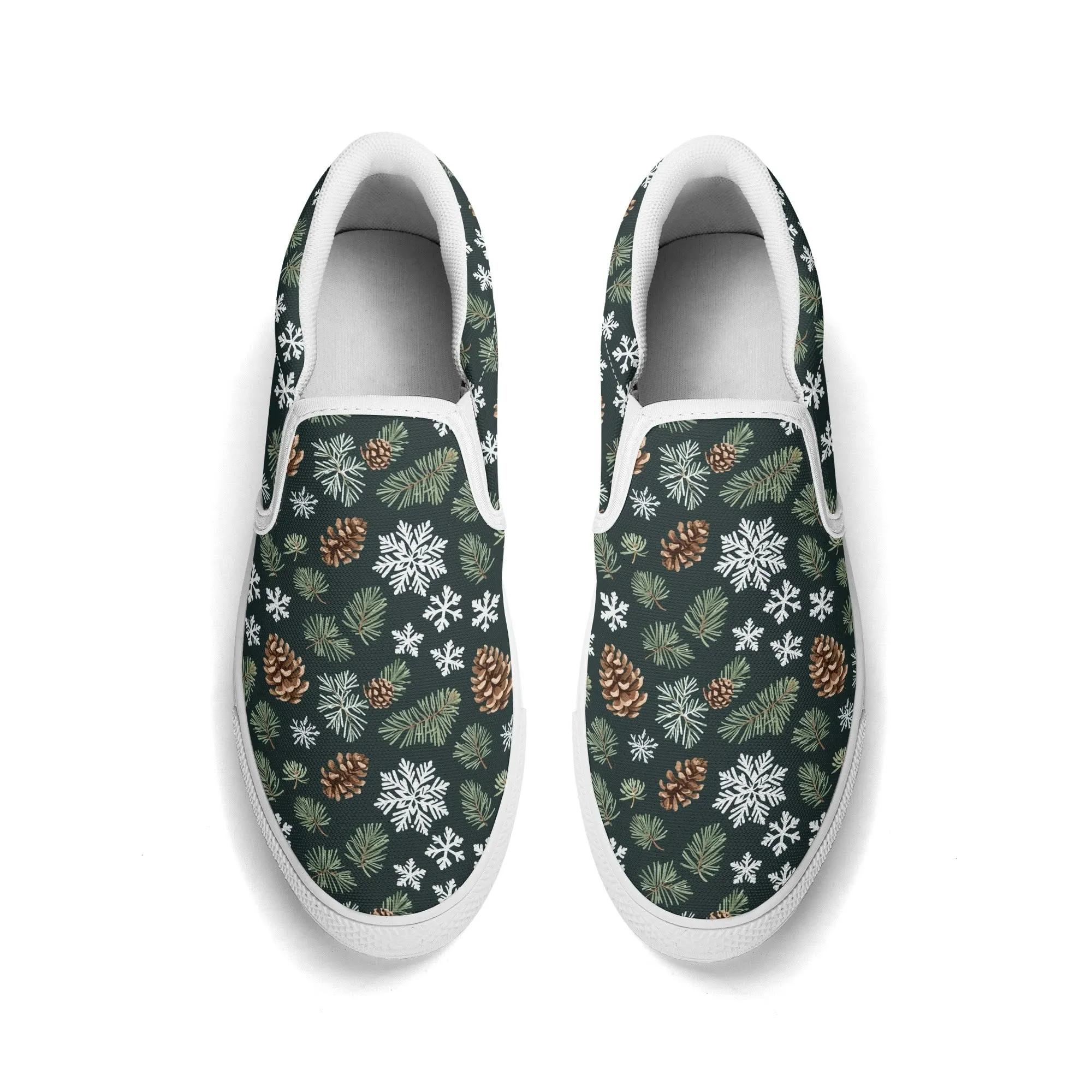 Mens Snowflake Pine Rubber Slip On Shoes