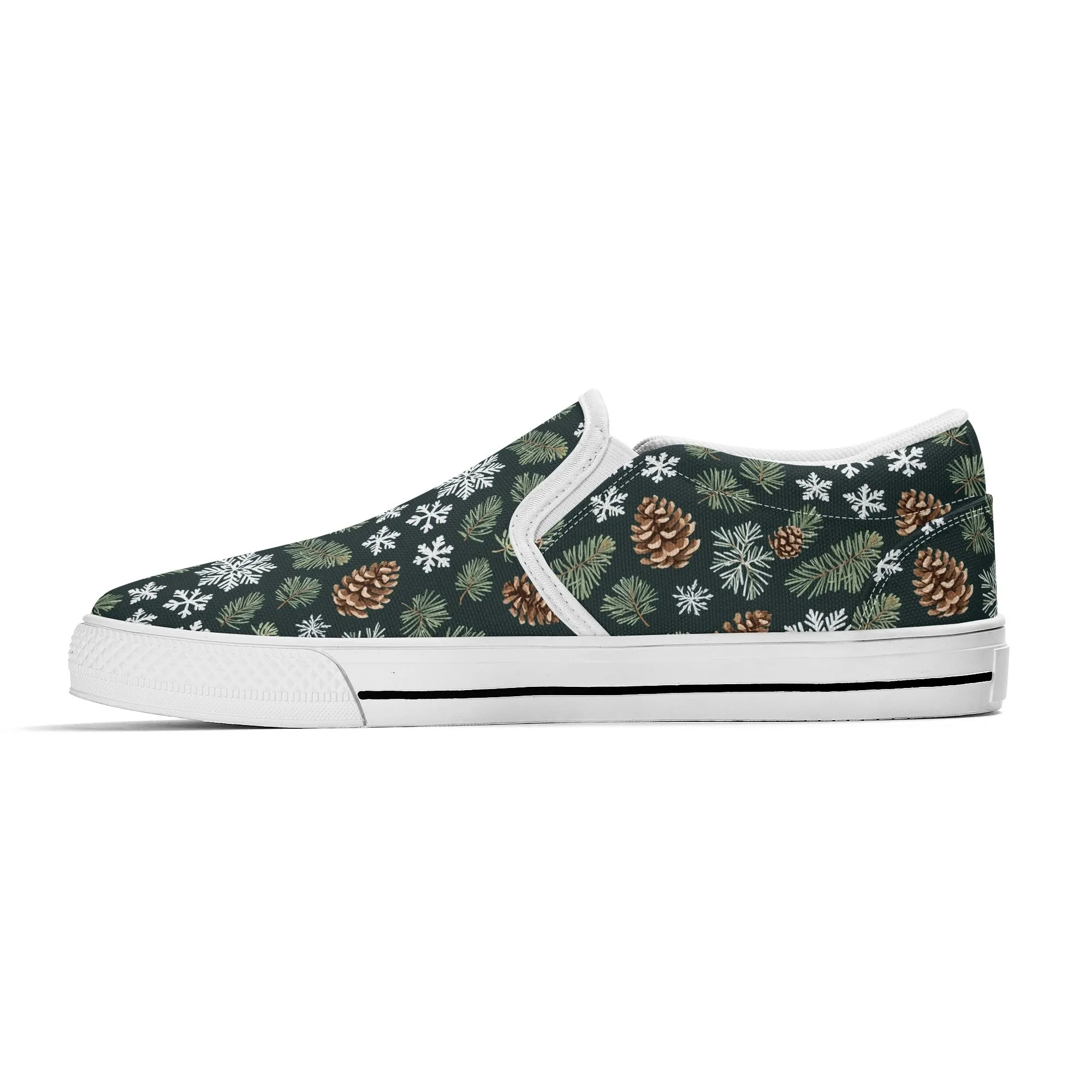 Mens Snowflake Pine Rubber Slip On Shoes