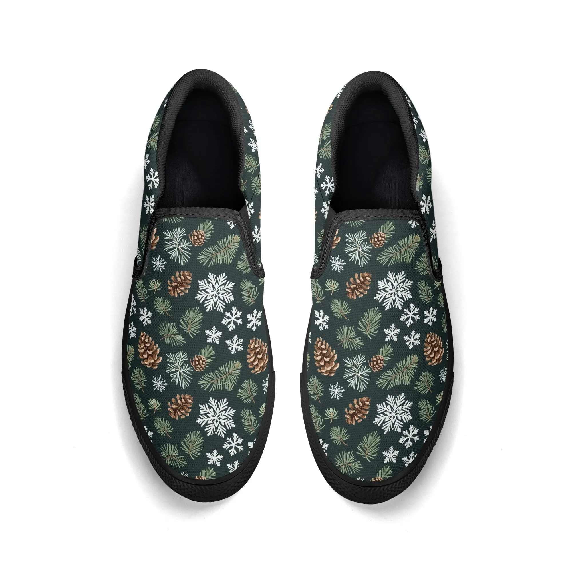 Mens Snowflake Pine Rubber Slip On Shoes