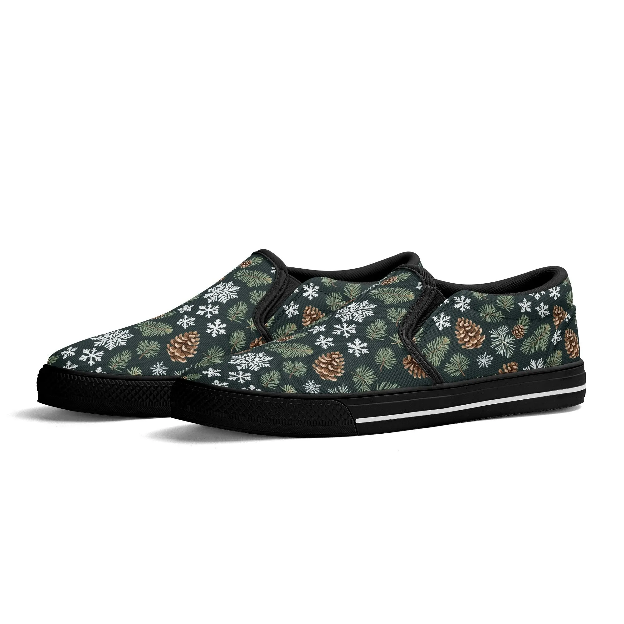 Mens Snowflake Pine Rubber Slip On Shoes