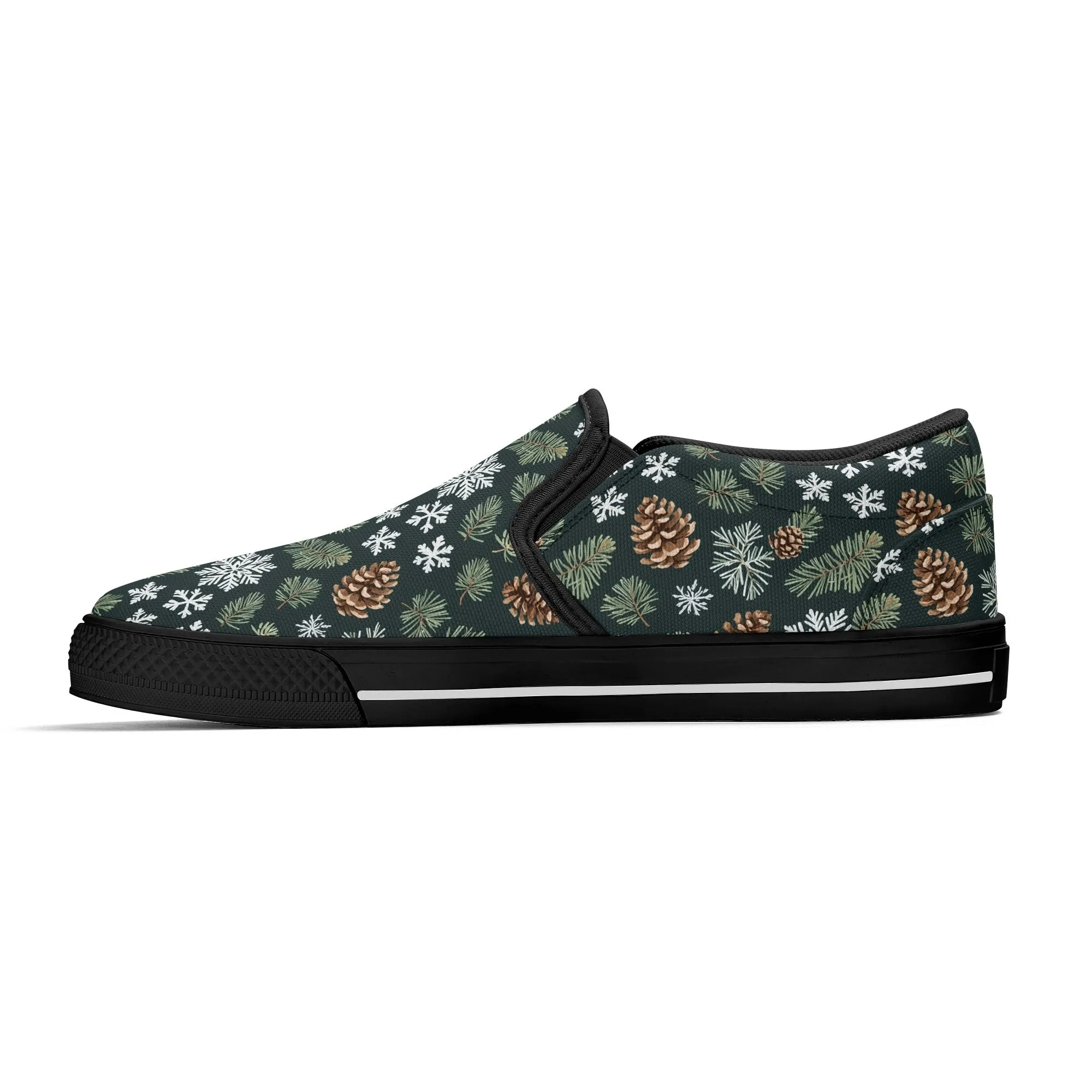Mens Snowflake Pine Rubber Slip On Shoes