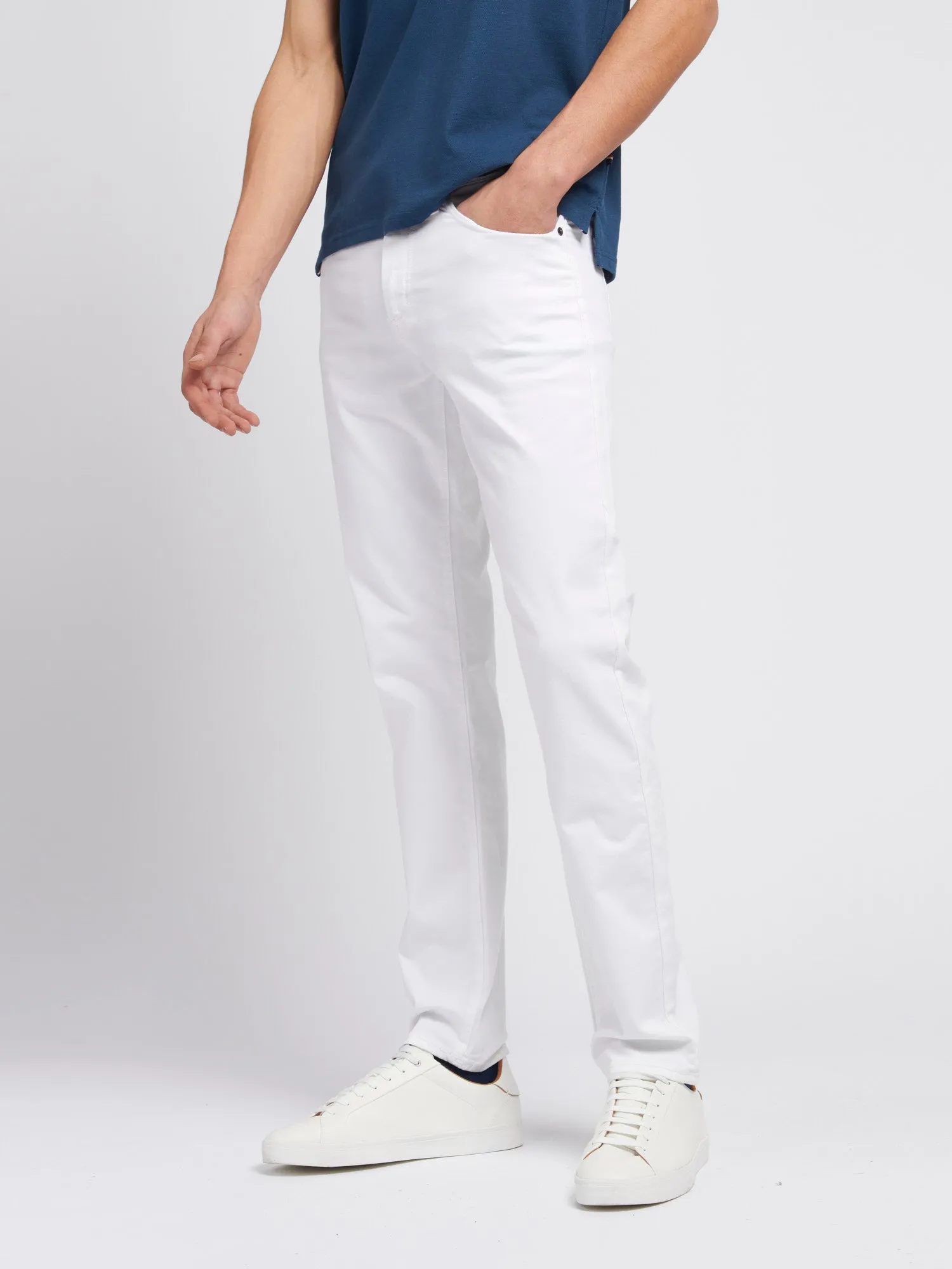 Mens Woven Trousers in Bright White