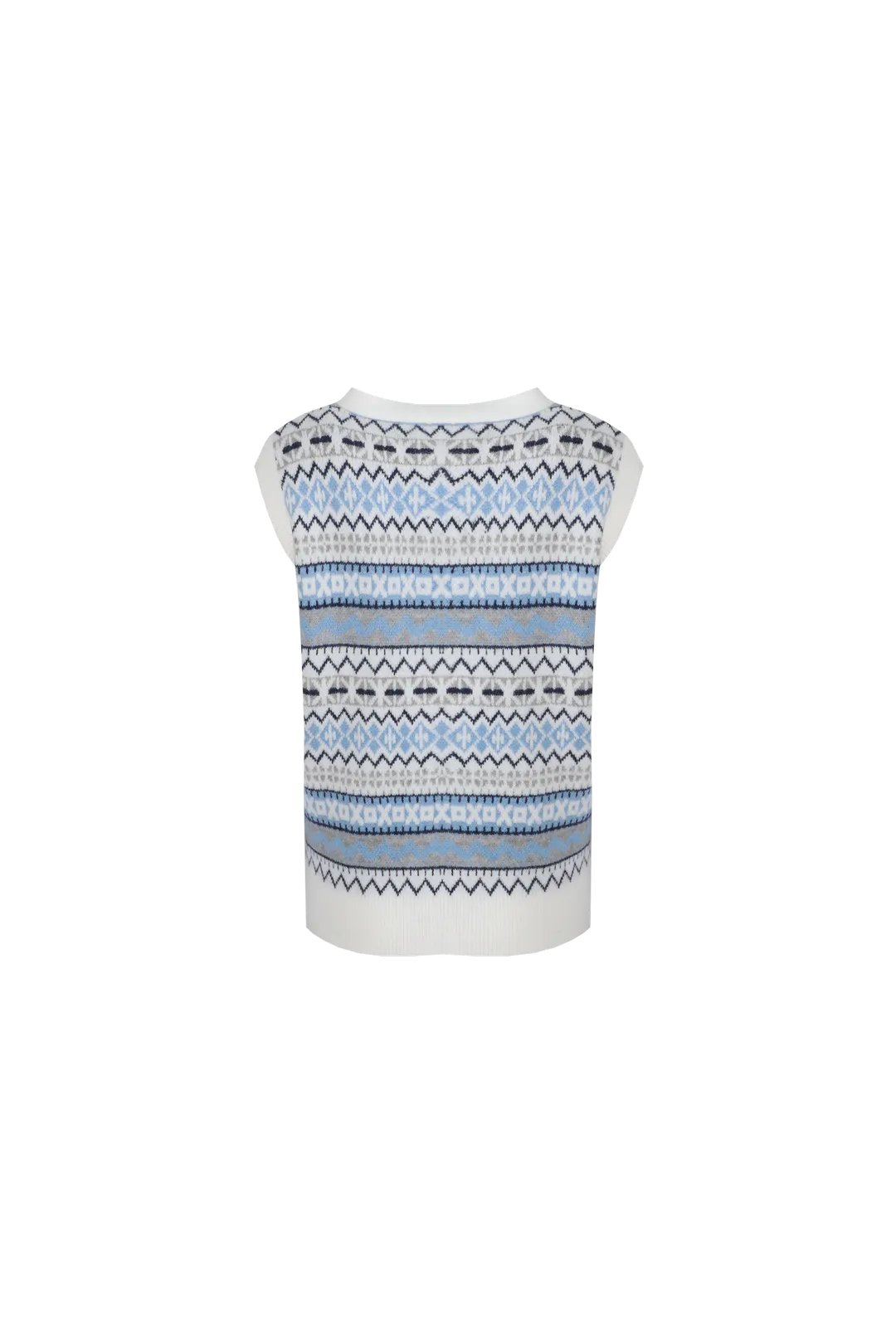 Mirenda gilet | Offwhite/Ice blue