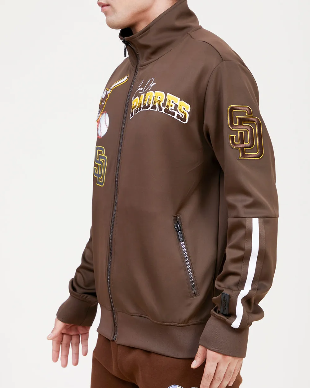 MLB SAN DIEGO PADRES HOMETOWN MEN'S TRACK JACKET (BROWN)