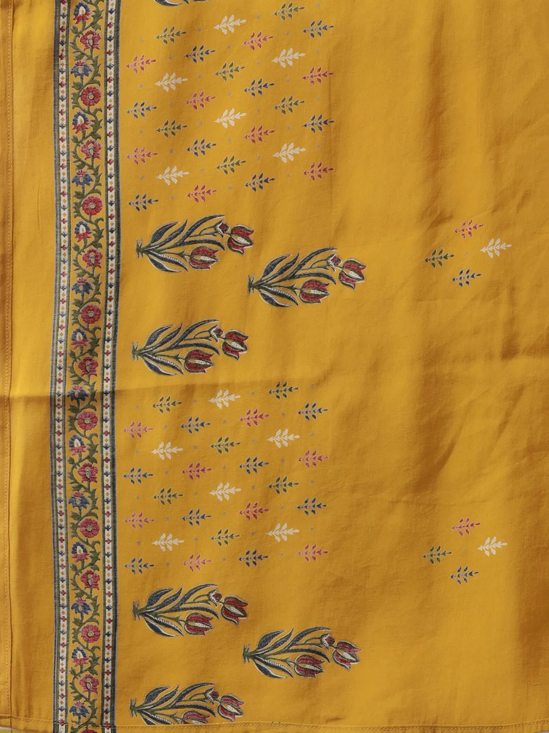 Mustard Embroidered Dupatta Set
