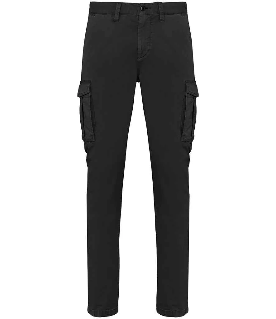 Native Spirit Washed Cargo Trousers | Washed Black
