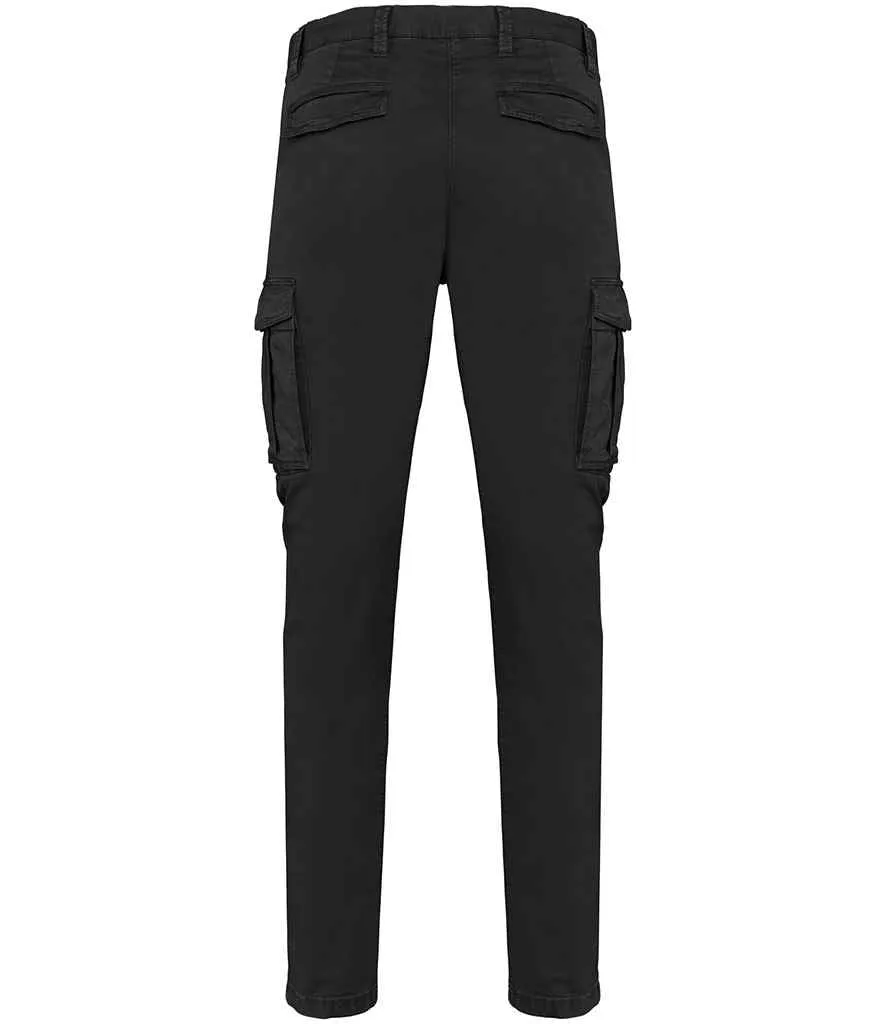 Native Spirit Washed Cargo Trousers | Washed Black