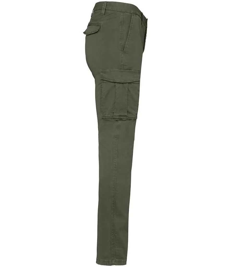 Native Spirit Washed Cargo Trousers | Washed Organic Khaki