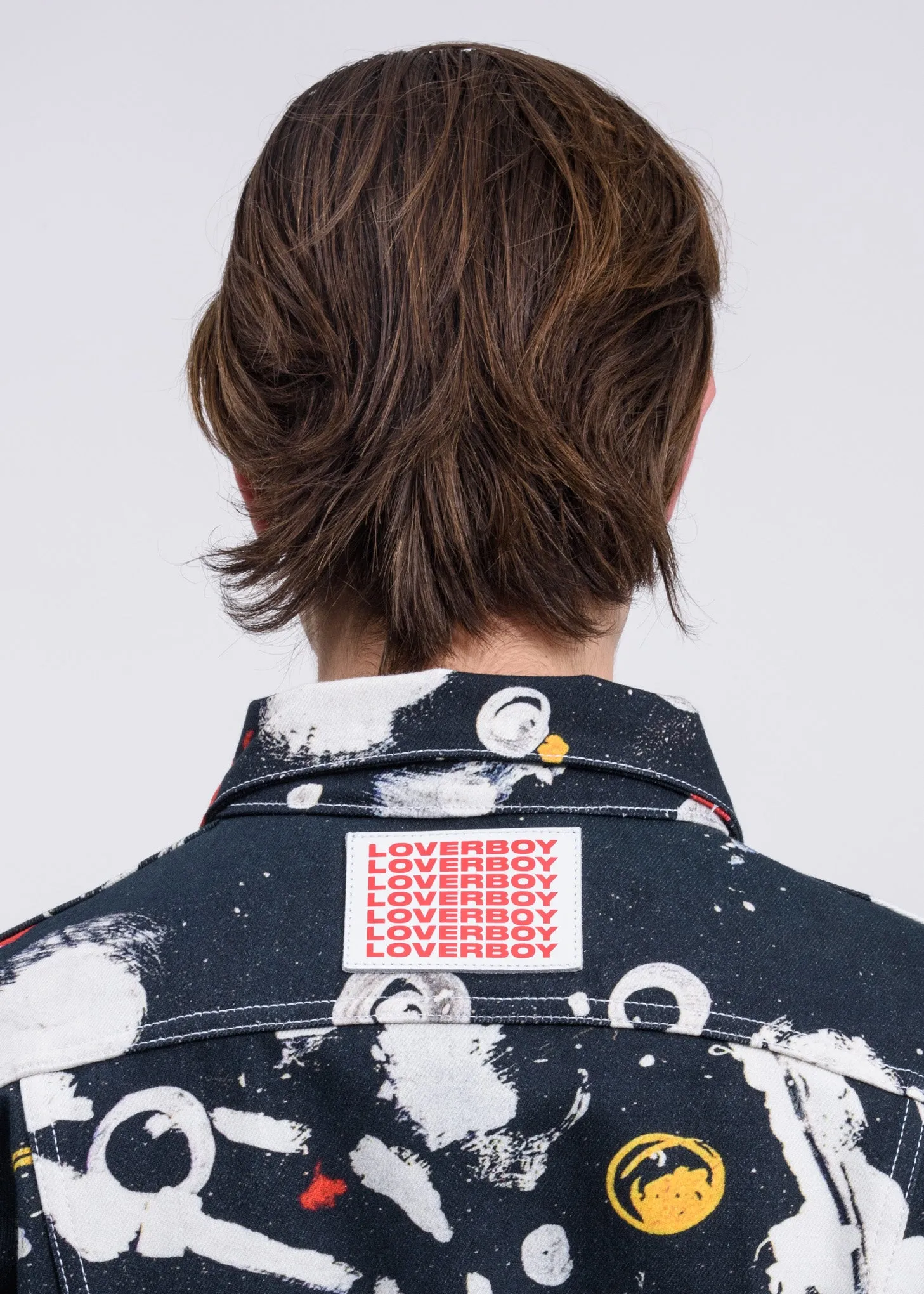 Navy Blue Asteroids Denim Jacket