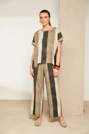 Naya Wide Stripe Scratch Trouser With Slit