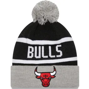 New Era Kids Chicago Bulls NBA Sideline Cuffed Bobble Hat - Black