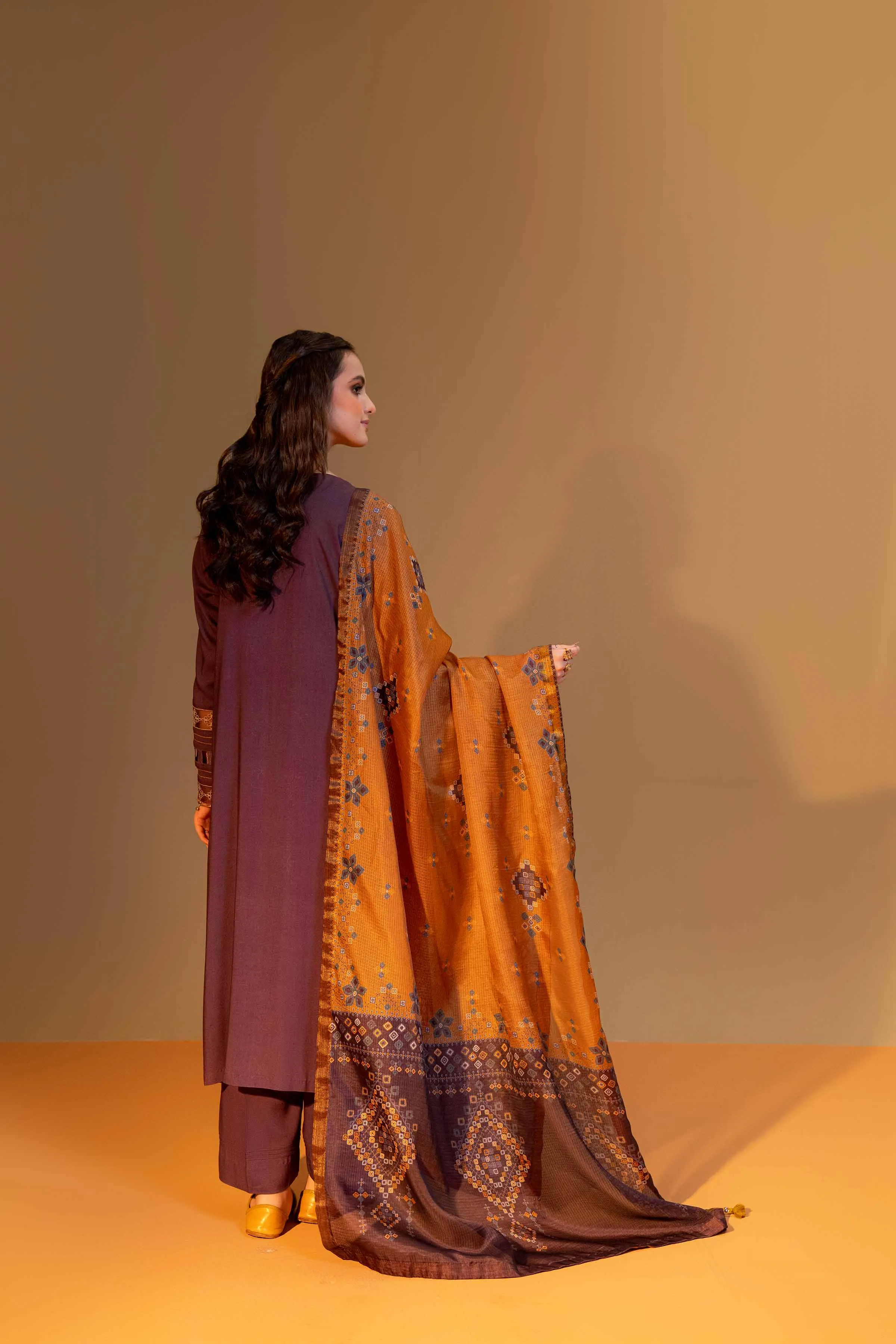 Nishat Linen Silk Collection – 3 Piece - Embroidered Suit - 42306465
