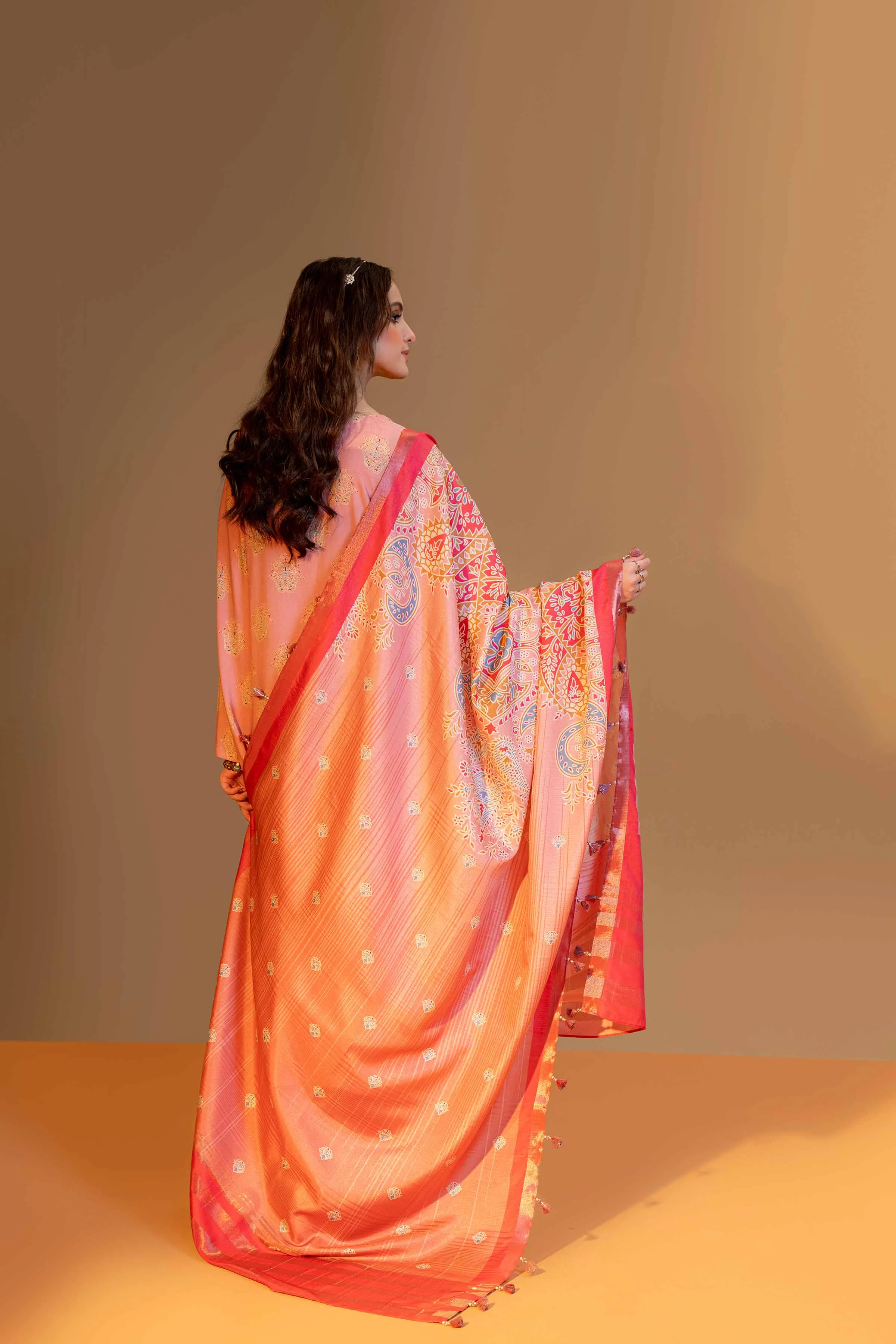 Nishat Linen Silk Collection – 3 Piece - Printed Embroidered Suit - 42306468