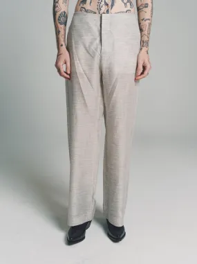 No.205 Heather Grey Yak Blend Trousers