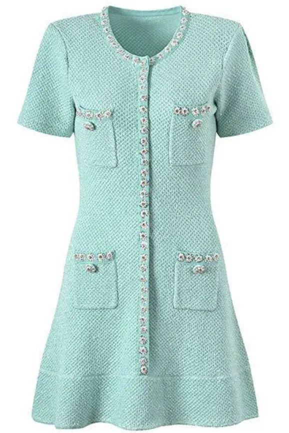 PAOLINA Knit Mini Bodycon Dress