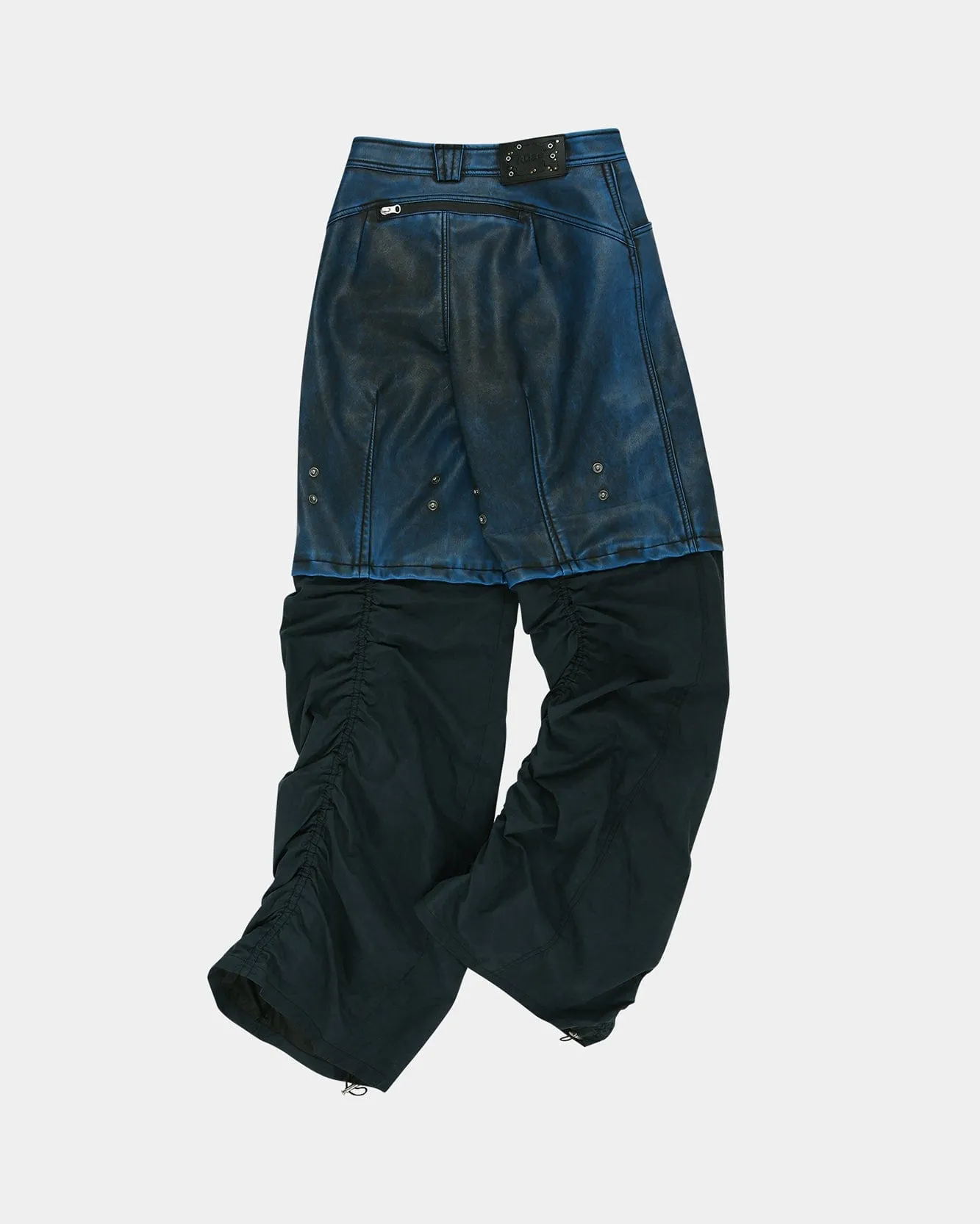 PARACHUTE GEAR FAUX LEATHER PANTS apa771w(BLUE)