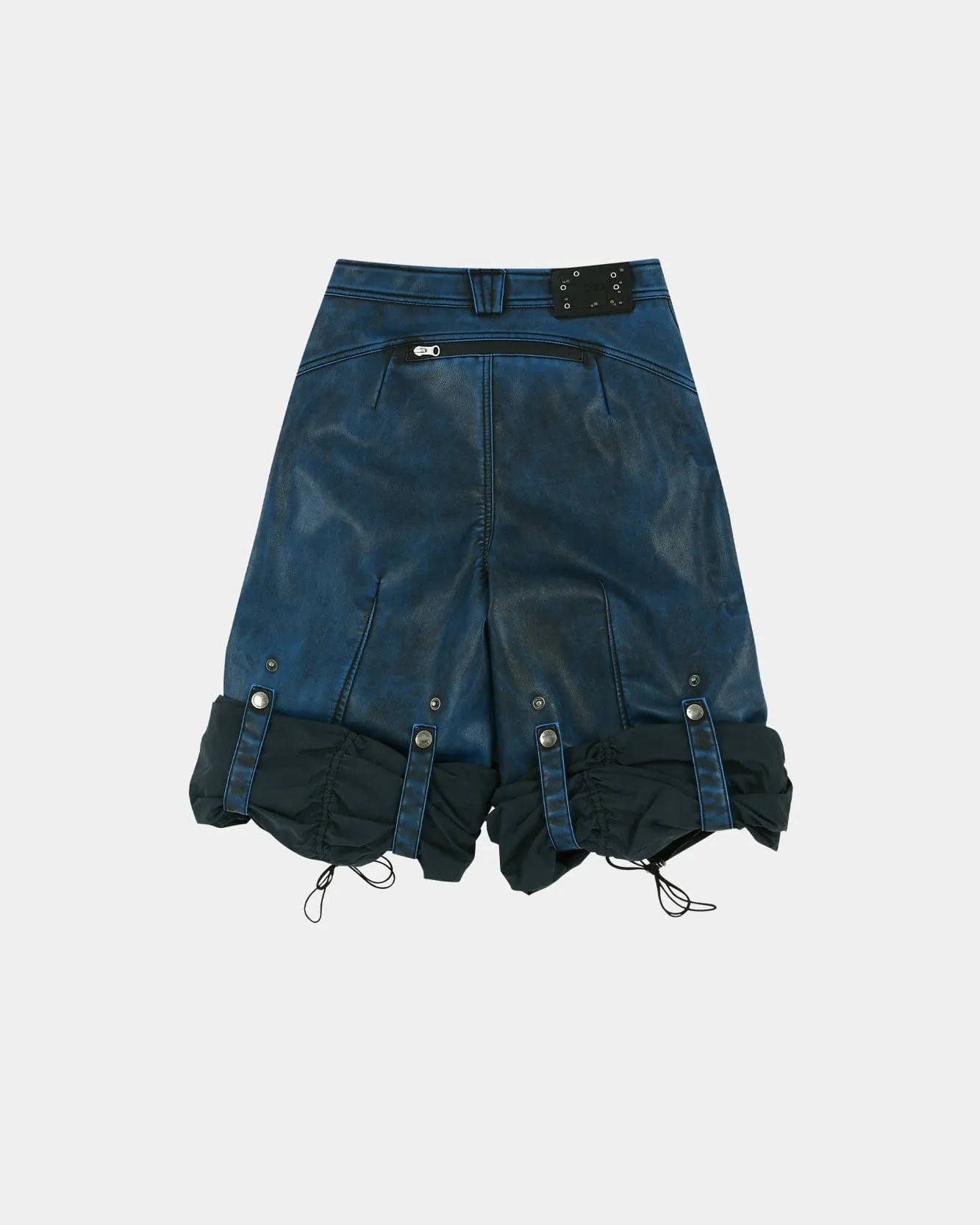PARACHUTE GEAR FAUX LEATHER PANTS apa771w(BLUE)