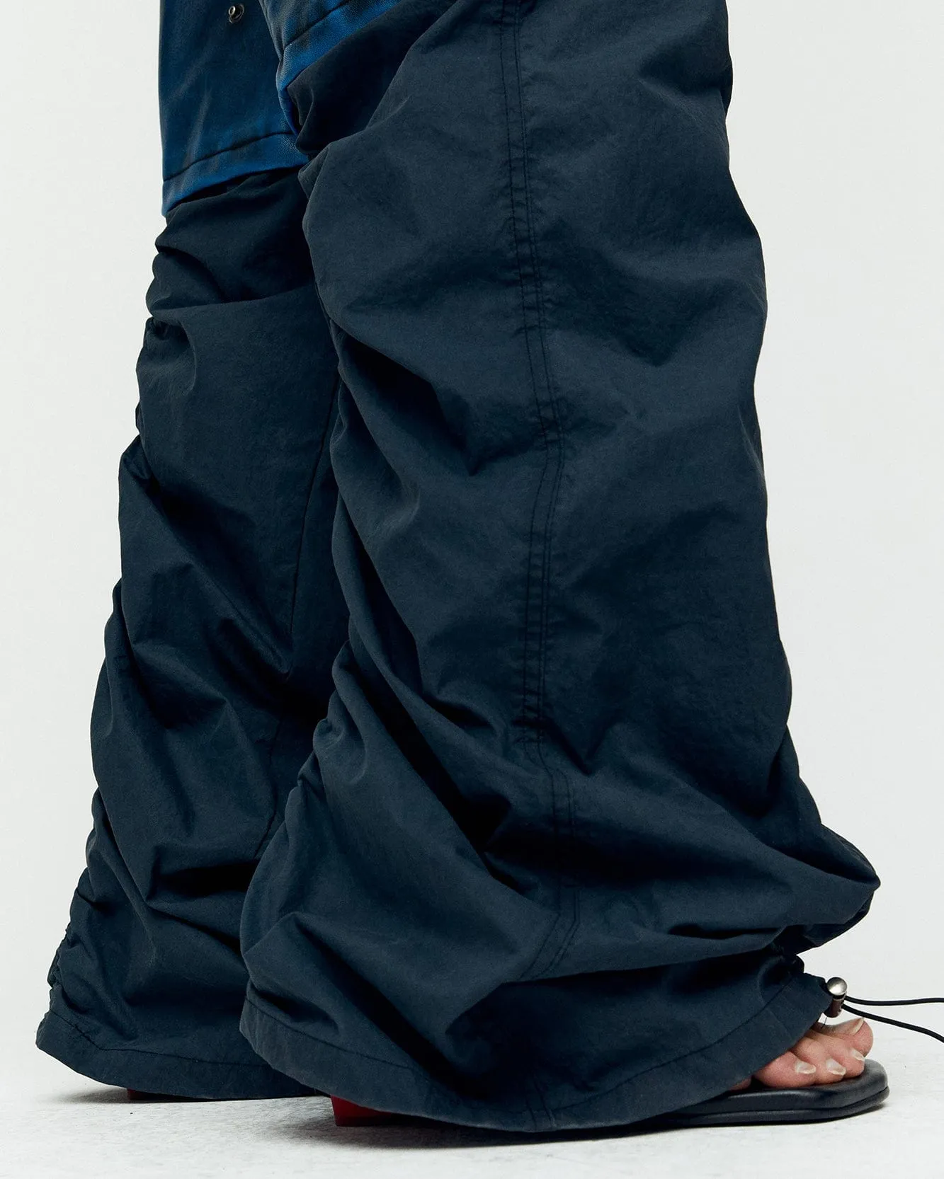 PARACHUTE GEAR FAUX LEATHER PANTS apa771w(BLUE)