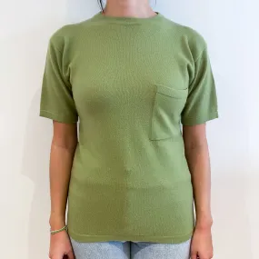 Pear Green Short Sleeved Jumper Small