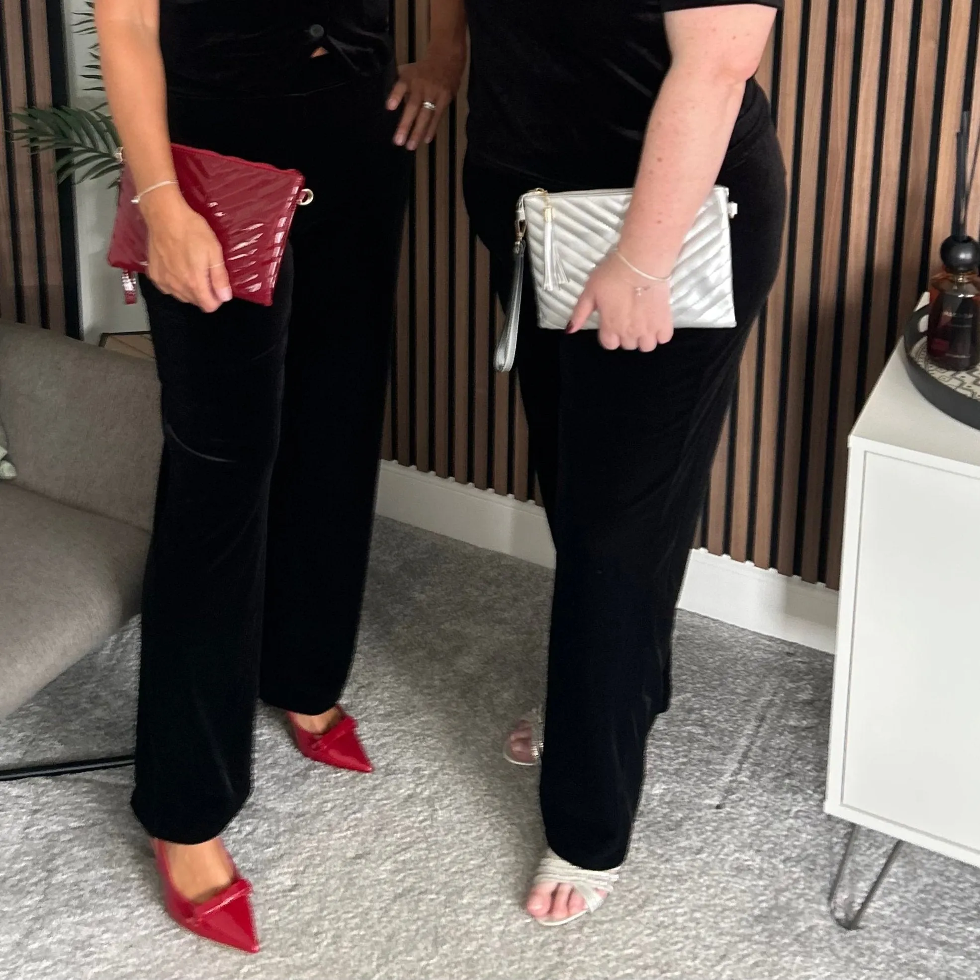 PERLINA BYoung Bootleg Velvet Trouser