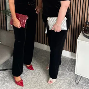 PERLINA BYoung Bootleg Velvet Trouser