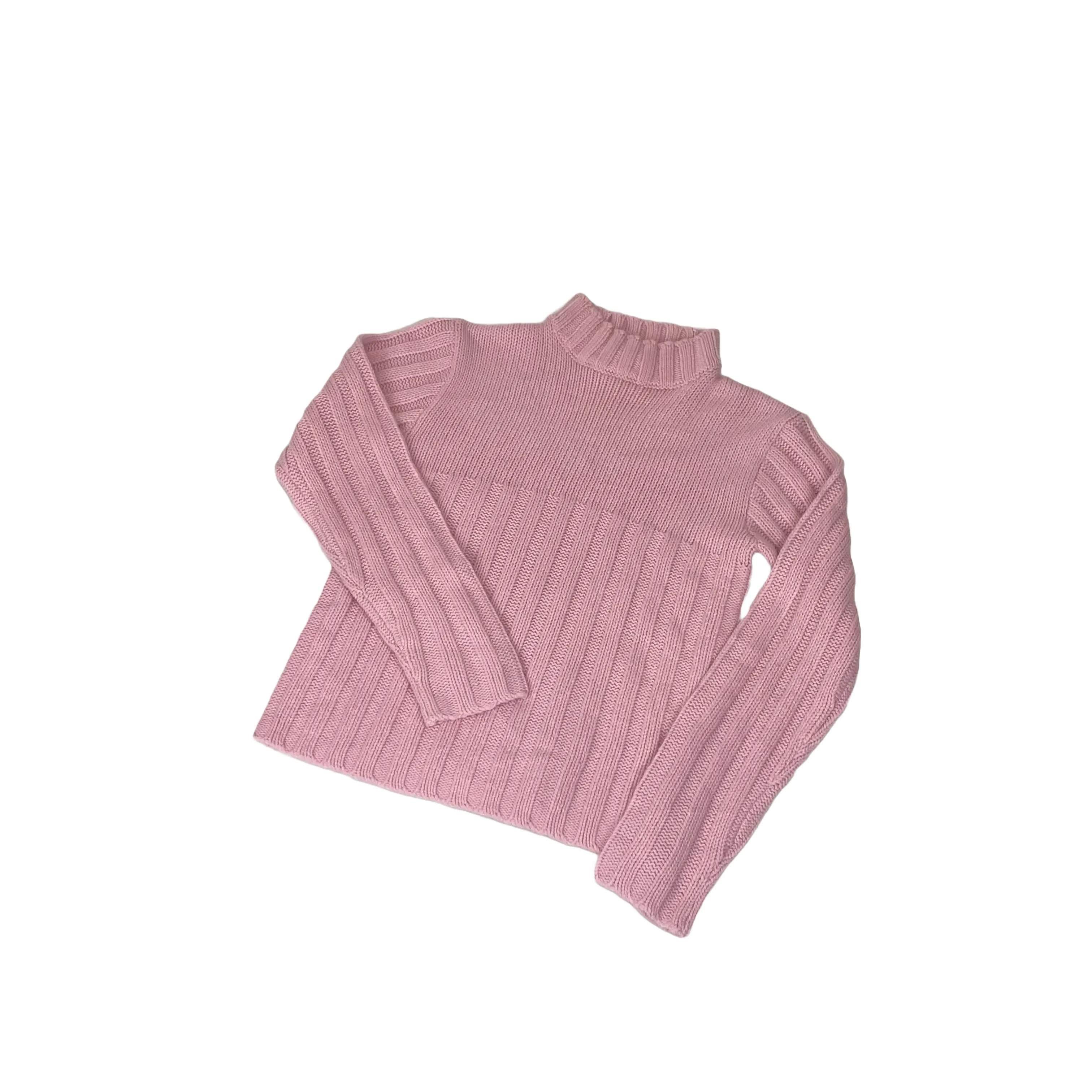 Pink Turtle Neck Y2K Jumper - Size 6
