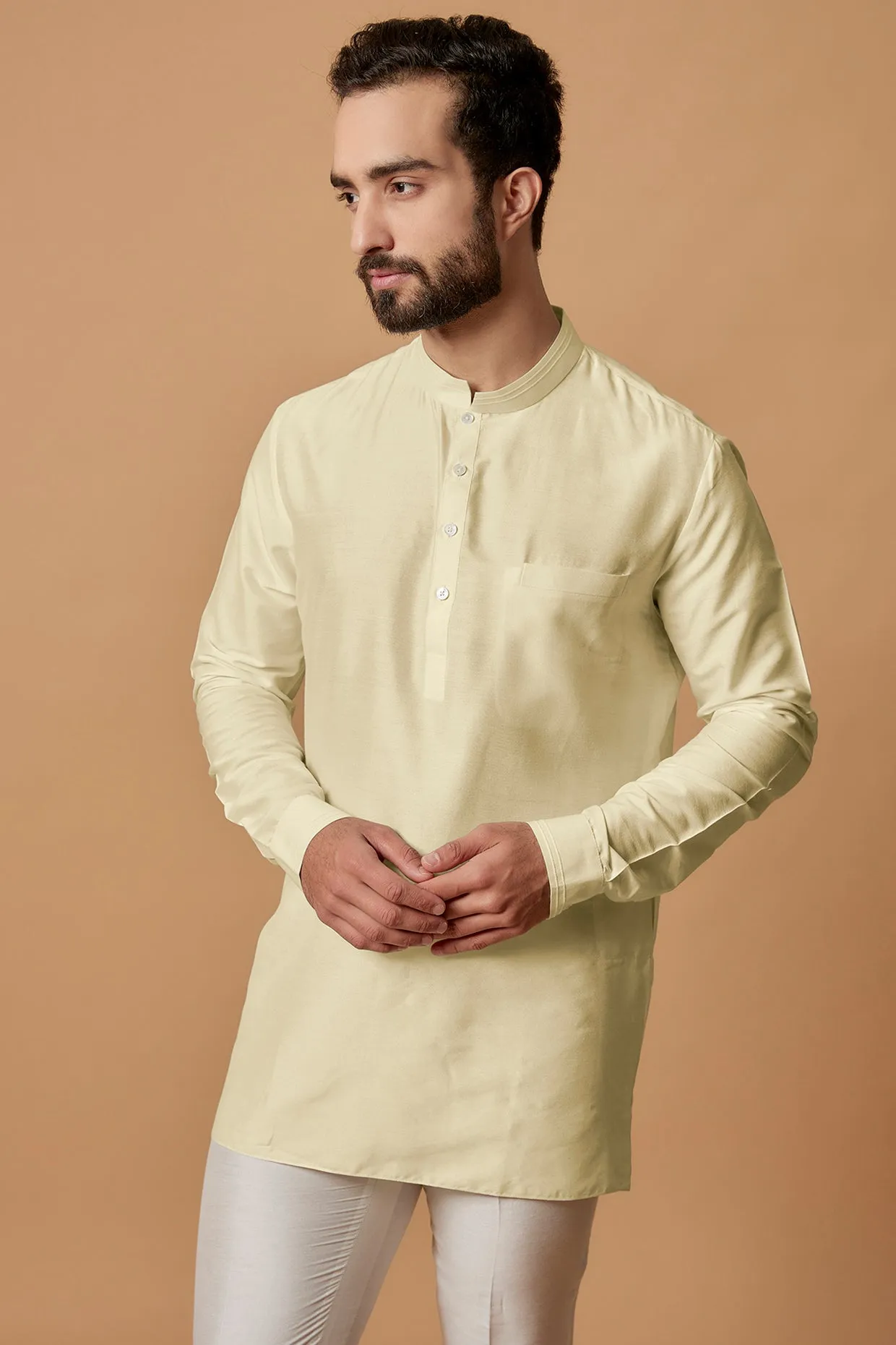 Pintucked Shirt Kurta - Omair