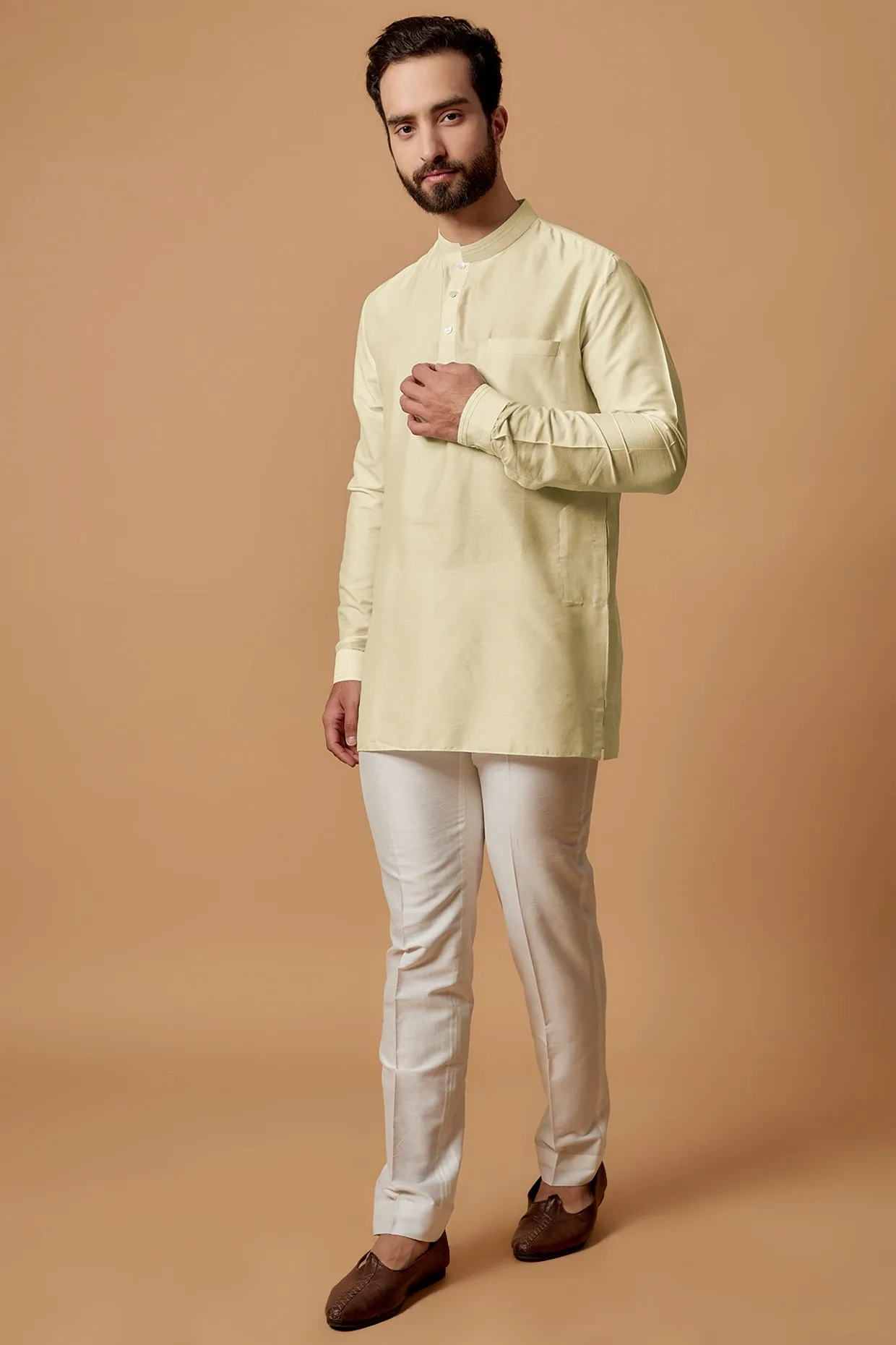 Pintucked Shirt Kurta - Omair