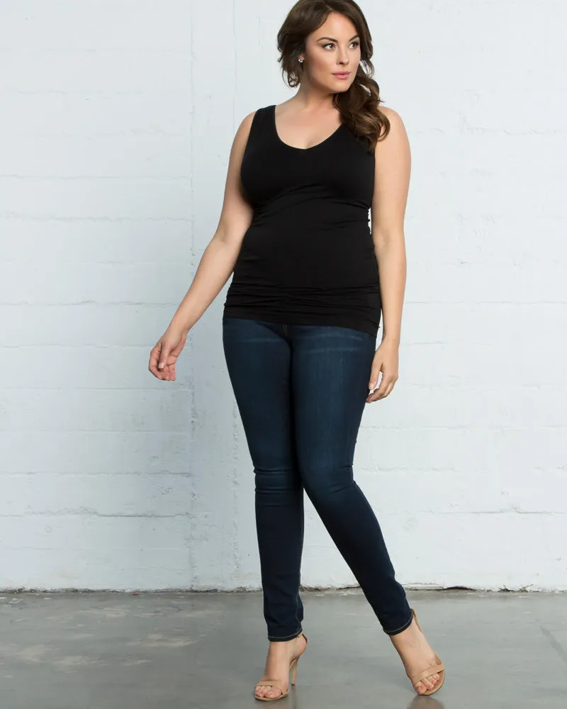 Plus Size V-Neck Tank by Skinnytees