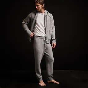 Recycled Cashmere Track Pant - Heather Grey