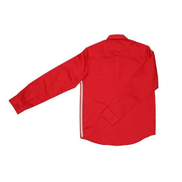 RED PLAIN LONG SLEEVE SHIRT FOR BOYS