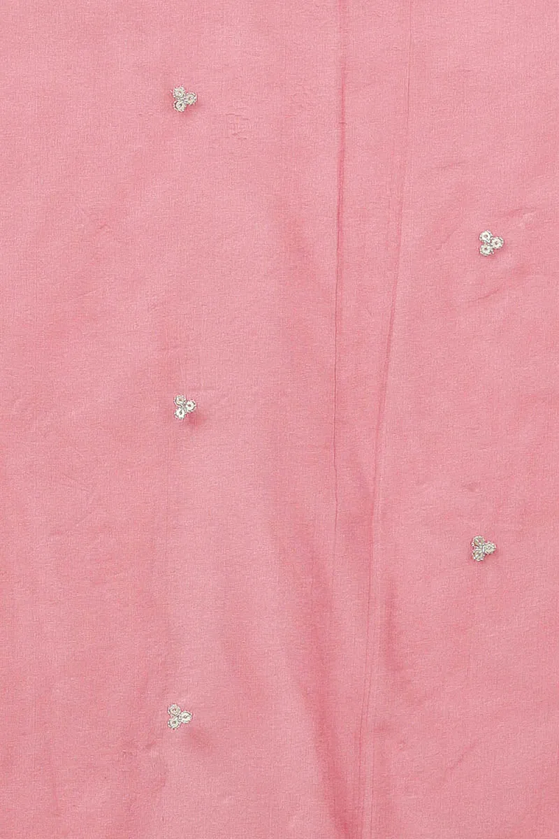 Red Poly Silk Yoke Design