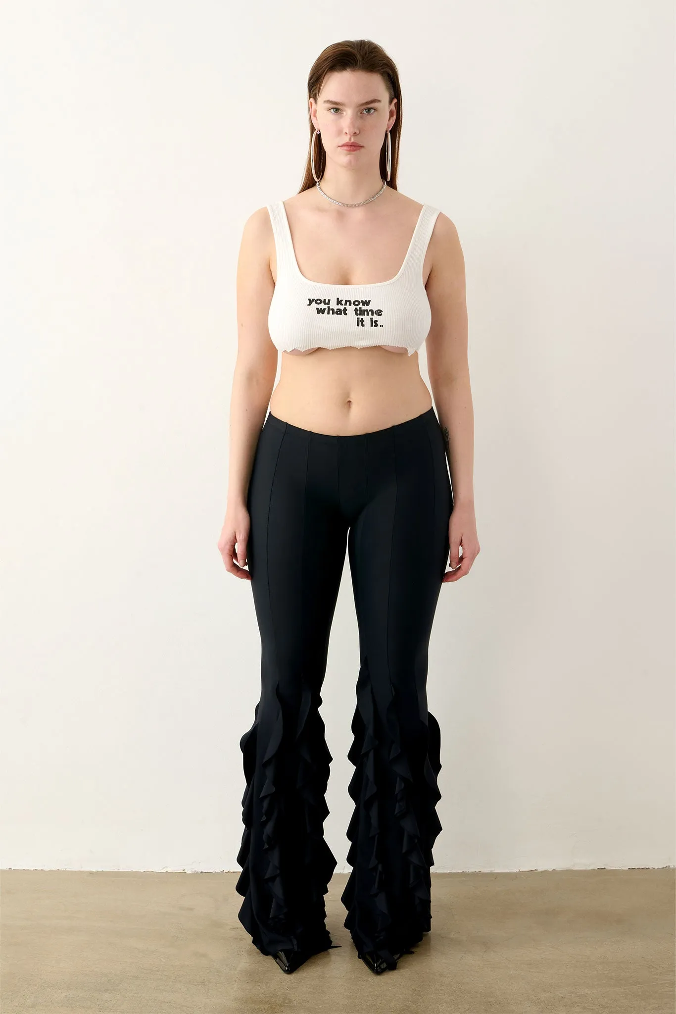 Rhonda Ruffle Trousers Black