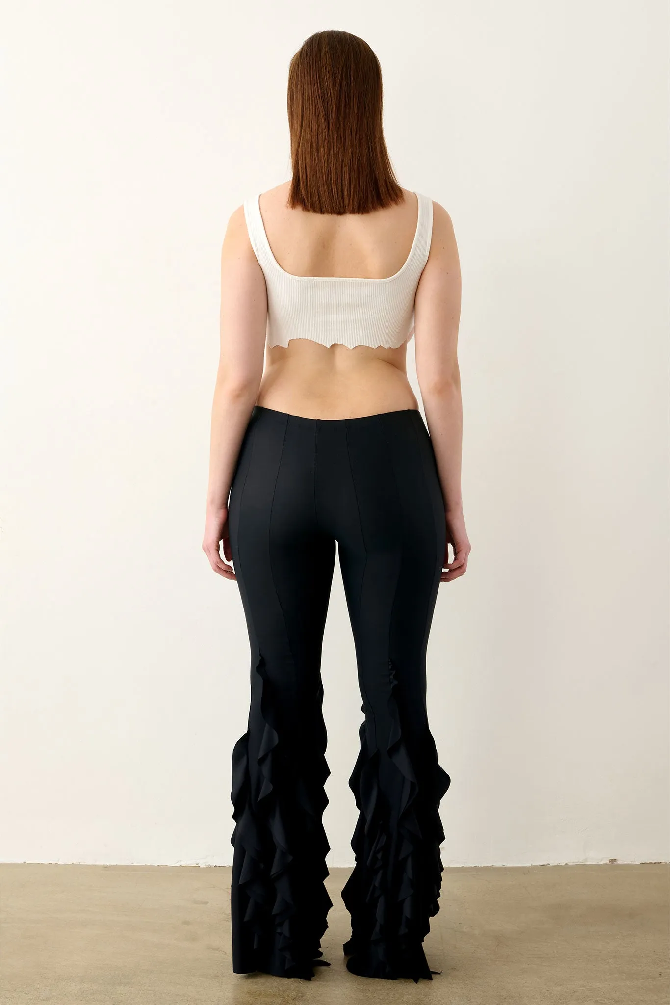 Rhonda Ruffle Trousers Black