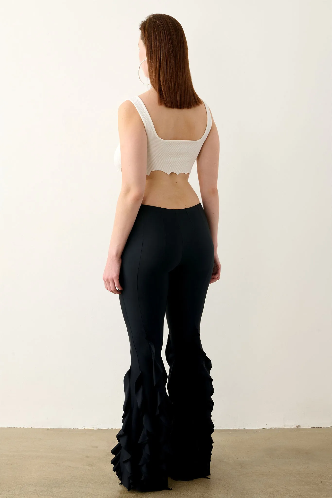 Rhonda Ruffle Trousers Black