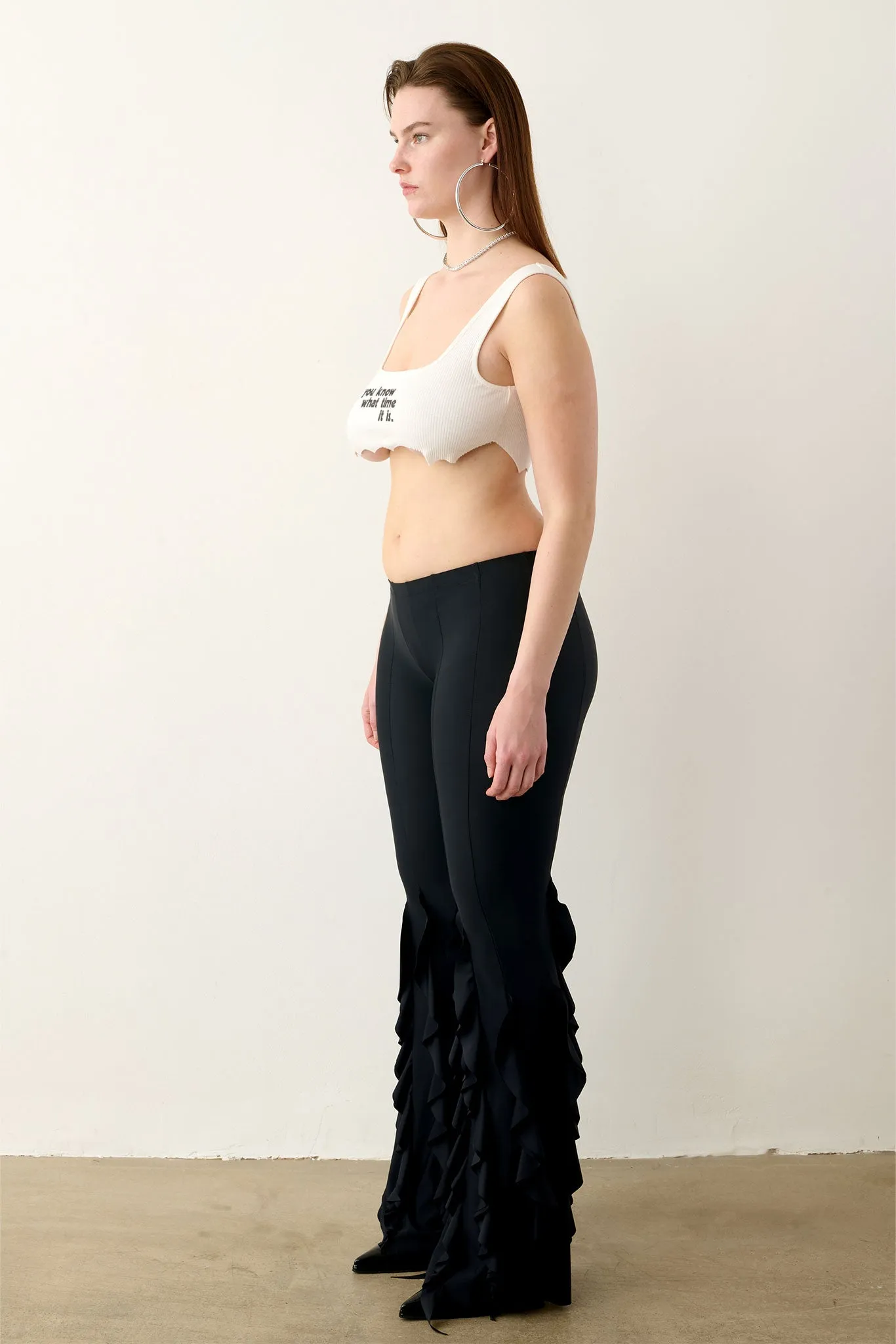 Rhonda Ruffle Trousers Black