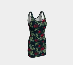Rose Print Bodycon Dress