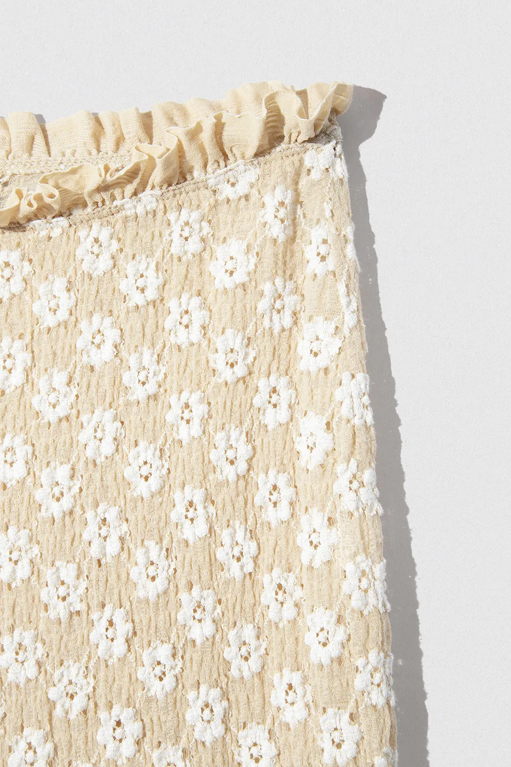 Rubi Leggings Beige Floral Lace