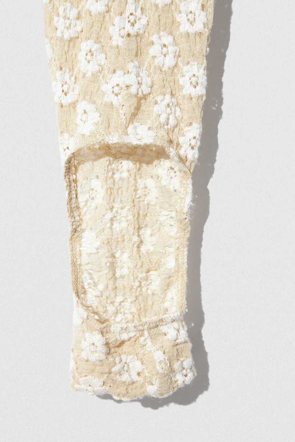 Rubi Leggings Beige Floral Lace