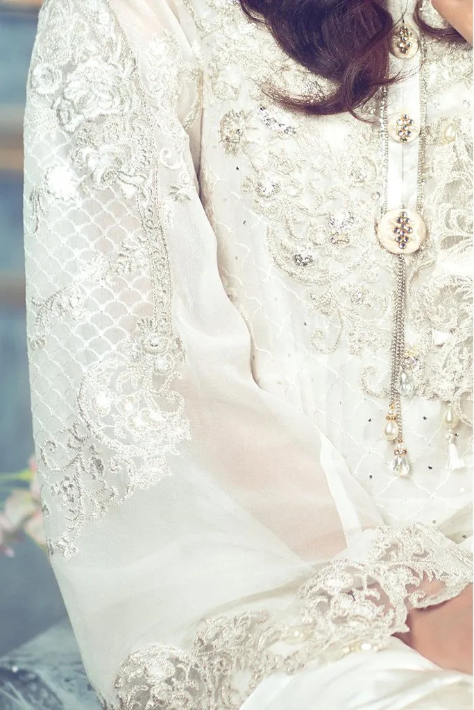 Rungrez Czarina - Surreal Luster Chiffon & Silk Collection – Ivory Clouds (Limited Edition)