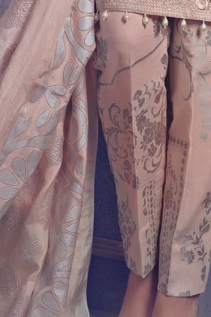 Rungrez Czarina - Surreal Luster Chiffon & Silk Collection – Silver Splendor
