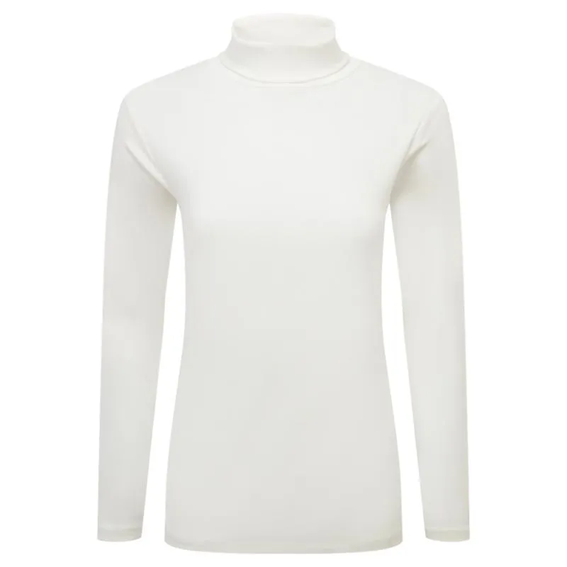 Schoffel Rosedale Ladies Cotton Roll Neck - Soft White
