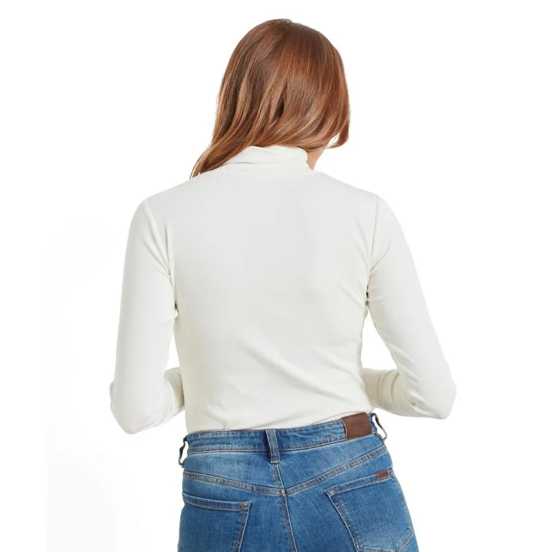 Schoffel Rosedale Ladies Cotton Roll Neck - Soft White