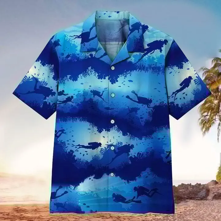 Scuba Hawaiian Shirt for men and women, Scuba Shirt For Scuba Lover, Perfect Gift Ideas For Scuba Lover