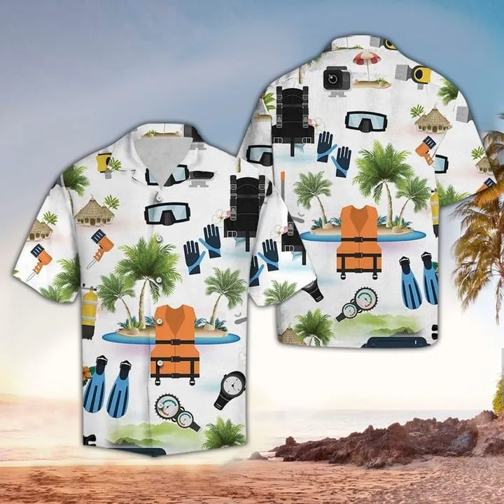 Scuba Hawaiian Shirt for men and women, Scuba Shirt For Scuba Lover, Perfect Gift Ideas For Scuba Lover
