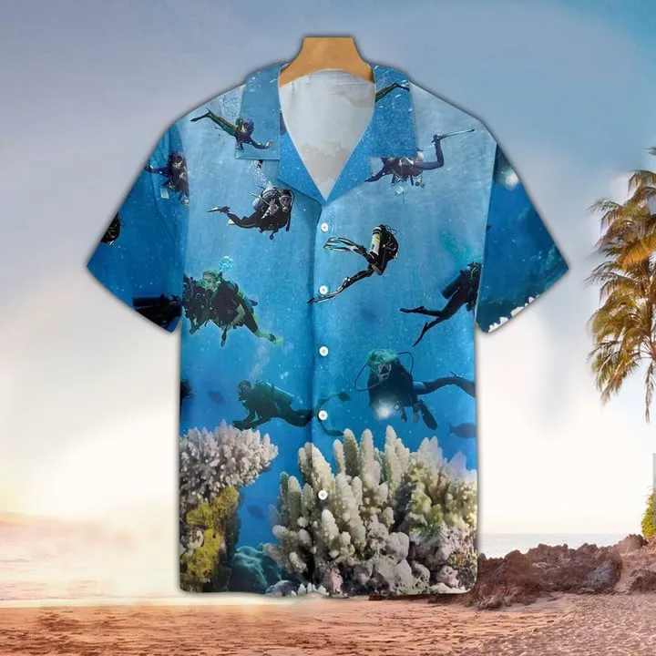Scuba Hawaiian Shirt for men and women, Scuba Shirt For Scuba Lover, Perfect Gift Ideas For Scuba Lover