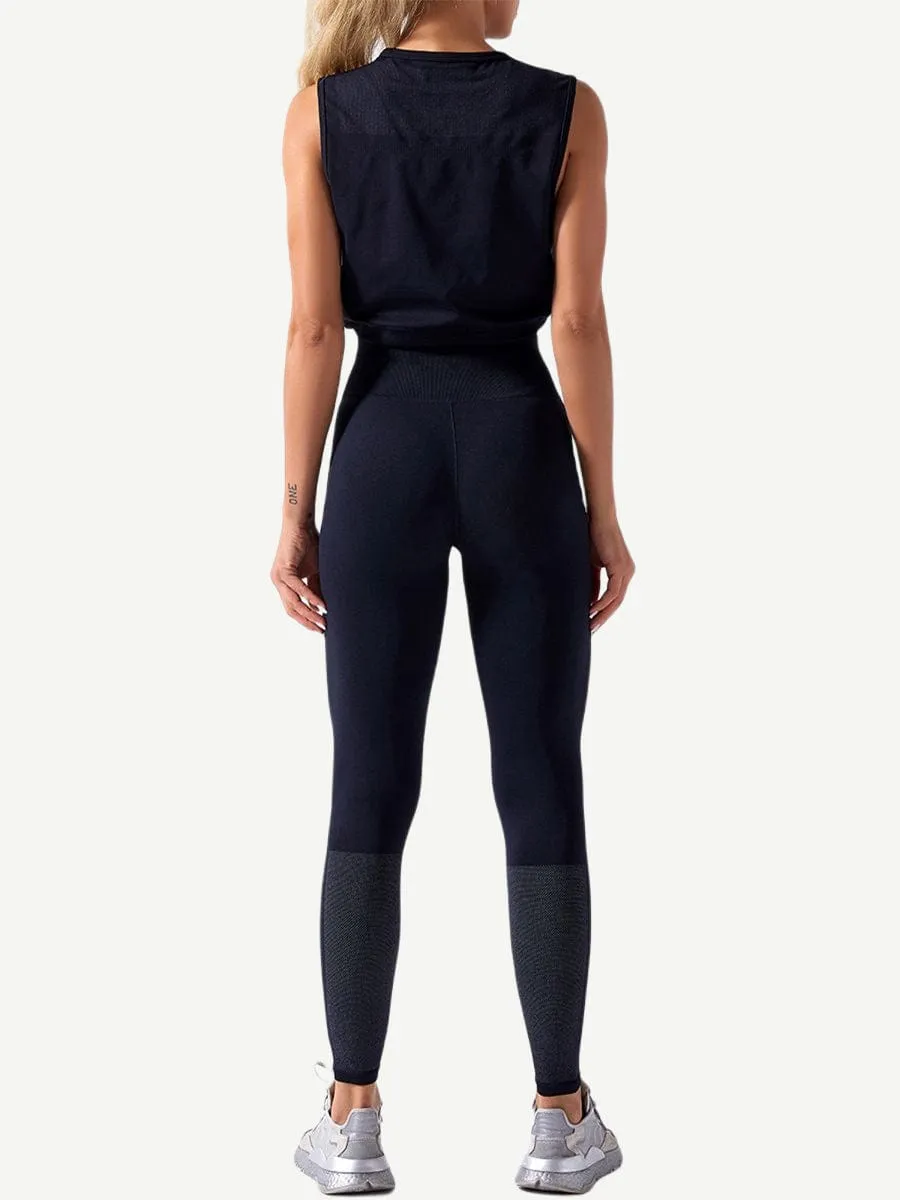 Seamless Sports Tank Top and High Waisted Leggings