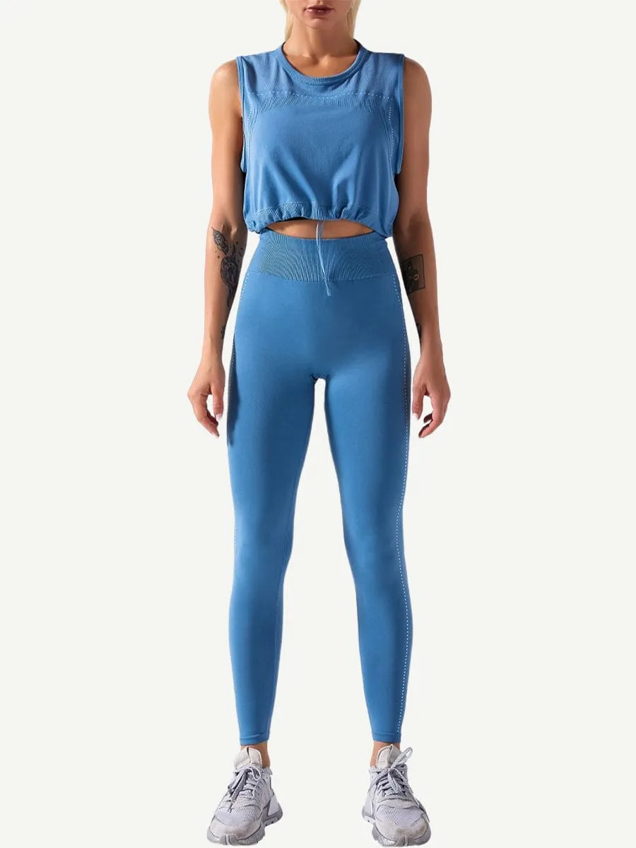 Seamless Sports Tank Top and High Waisted Leggings