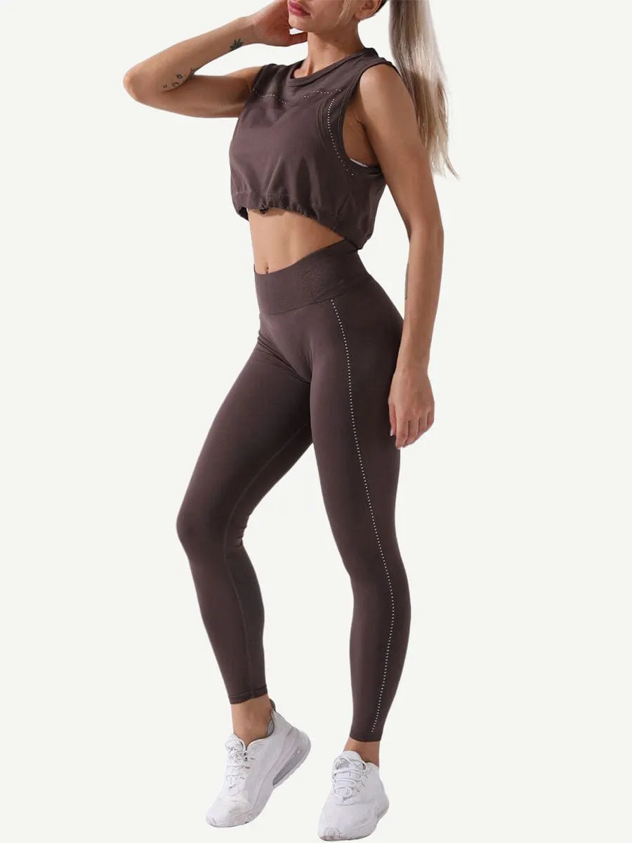 Seamless Sports Tank Top and High Waisted Leggings